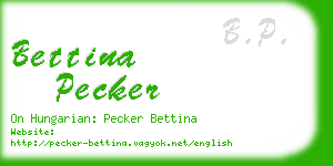 bettina pecker business card